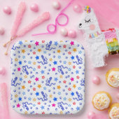 カラフル紙吹雪 ペーパープレート (パーティー)