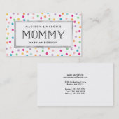 カラフル紙吹雪 |ママ名刺 コーリングカード (正面/裏面)