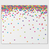 カラフル紙吹雪 ラッピングペーパー (フラット)