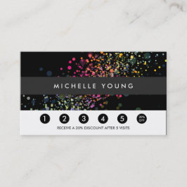 カラフル紙吹雪《写真》ぼけ味オンブラックモダンロイヤリティ ロイヤリティカード