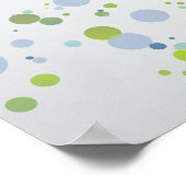 カラフル紙吹雪《写真》ぼけ味オン灰色モダン ポスター (角)