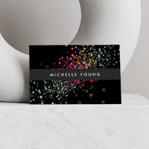 カラフル紙吹雪《写真》ぼけ味オン黒モダン