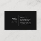 カラフル紙吹雪《写真》ぼけ味オン黒モダン 名刺 (裏面)