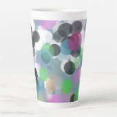 カラフル紙吹雪《写真》ぼけ味ドット カフェラテマグ (正面)