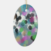 カラフル紙吹雪《写真》ぼけ味ドット セラミックオーナメント (右)