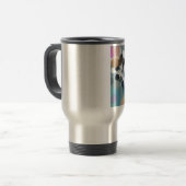 カラフル紙吹雪《写真》ぼけ味ドット トラベルマグ (正面左)