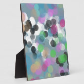 カラフル紙吹雪《写真》ぼけ味ドット フォトプラーク (側面)