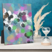 カラフル紙吹雪《写真》ぼけ味ドット フォトプラーク (側面)