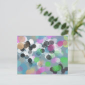 カラフル紙吹雪《写真》ぼけ味ドット ポストカード (スタンド正面)