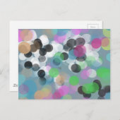 カラフル紙吹雪《写真》ぼけ味ドット ポストカード (正面/裏面)