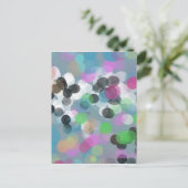 カラフル紙吹雪《写真》ぼけ味ドット ポストカード (スタンド正面)