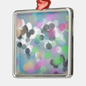 カラフル紙吹雪《写真》ぼけ味ドット メタルオーナメント (左)