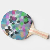 カラフル紙吹雪《写真》ぼけ味ドット 卓球ラケット (横)