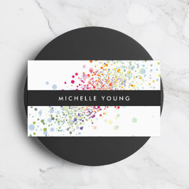 カラフル紙吹雪《写真》ぼけ味モダン 名刺