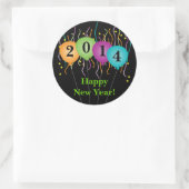 カラフル紙吹雪・風船おめでとう ラウンドシール (バッグ)