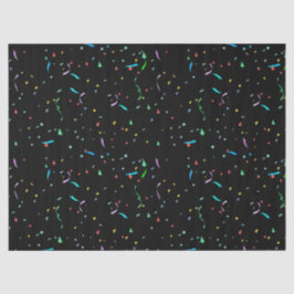 カラフル紙紙吹雪オンブラック |ティッシュペーパー 薄葉紙