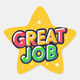 カラフル素晴らしスター型の達成選手 星シール