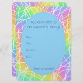 カラフル素晴らしパーティー 招待状 (正面/裏面)