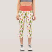 カラフル素朴シンプル林美術パターン カプリレギンス (正面)