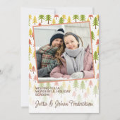 カラフル素朴シンプル林美術パターン シーズンカード (正面)