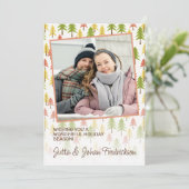 カラフル素朴シンプル林美術パターン シーズンカード (スタンド正面)