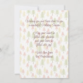 カラフル素朴シンプル林美術パターン シーズンカード (裏面)