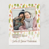 カラフル素朴シンプル林美術パターン ポストカード (正面)