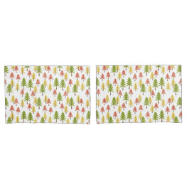 カラフル素朴シンプル林美術パターン 枕カバー