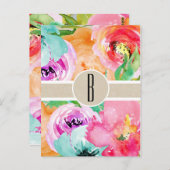 カラフル素朴モダンフローラ ポストカード (正面/裏面)
