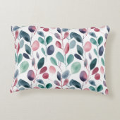 カラフル素朴ユーカリ水の色葉の アクセントクッション (裏面)