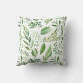 カラフル素朴ユーカリ水の色葉の クッション (裏面)