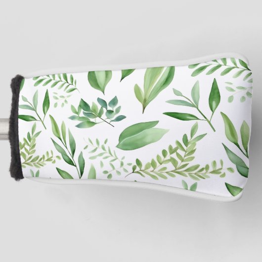 カラフル素朴ユーカリ水の色葉の ゴルフヘッドカバー (正面)