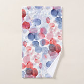 カラフル素朴ユーカリ水の色葉の バスタオルセット (ハンドタオル)