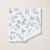 カラフル素朴ユーカリ水の色葉の バスタオルセット (ウォッシュタオル)