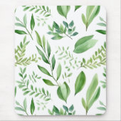 カラフル素朴ユーカリ水の色葉の マウスパッド (正面)