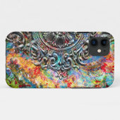 カラフル素朴ヴィンテージフローラコラージュ Case-Mate iPhoneケース (裏面(横))