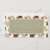 カラフル素朴感謝祭葉リース写真 シーズンカード (裏面)