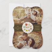 カラフル素朴感謝祭離れリース2写真 シーズンカード (正面)