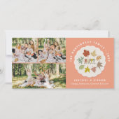 カラフル素朴感謝祭離れリース3写真 シーズンカード (正面)