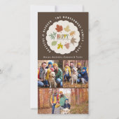 カラフル素朴感謝祭離れリース3写真 シーズンカード (正面)