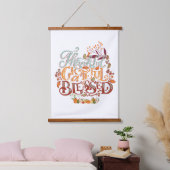 カラフル素朴感謝賛美 吊り下げ型タペストリー (寝室)