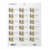 カラフル素朴秋住所 シール (フルシート)