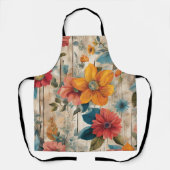 カラフル素朴花 エプロン (正面)