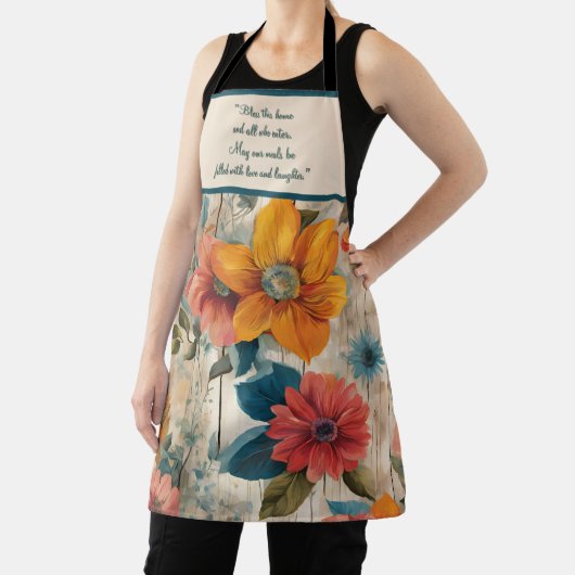 カラフル素朴花 エプロン (インサイチュ)