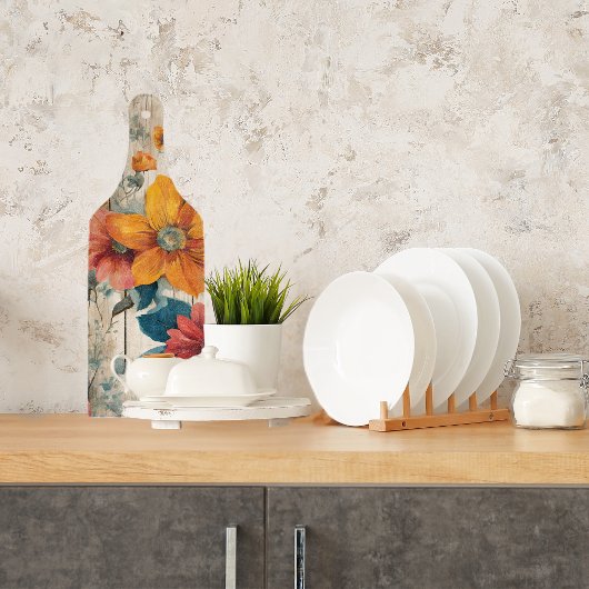 カラフル素朴花 カッティングボード