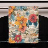 カラフル素朴花 キッチンタオル