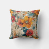 カラフル素朴花 クッション (裏面)