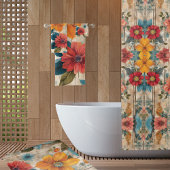 カラフル素朴花 シャワーカーテン