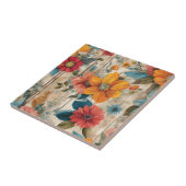 カラフル素朴花 タイル (側面)