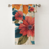 カラフル素朴花 バスタオルセット (インサイチュ)